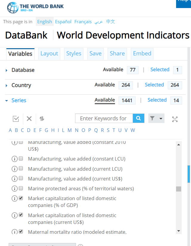 World Bank Data website download